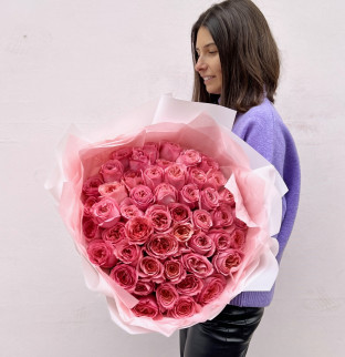 51 Pivoňkových růží Pink Expression