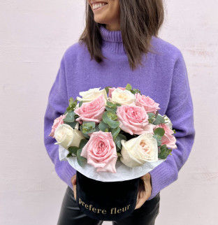 Pозы и эвкалипт в шляпной коробке #22